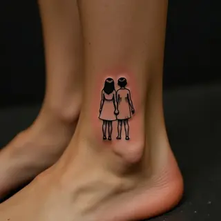 Meaningful Mom & Daughter Ankle Tattoos: A Lasting Bond