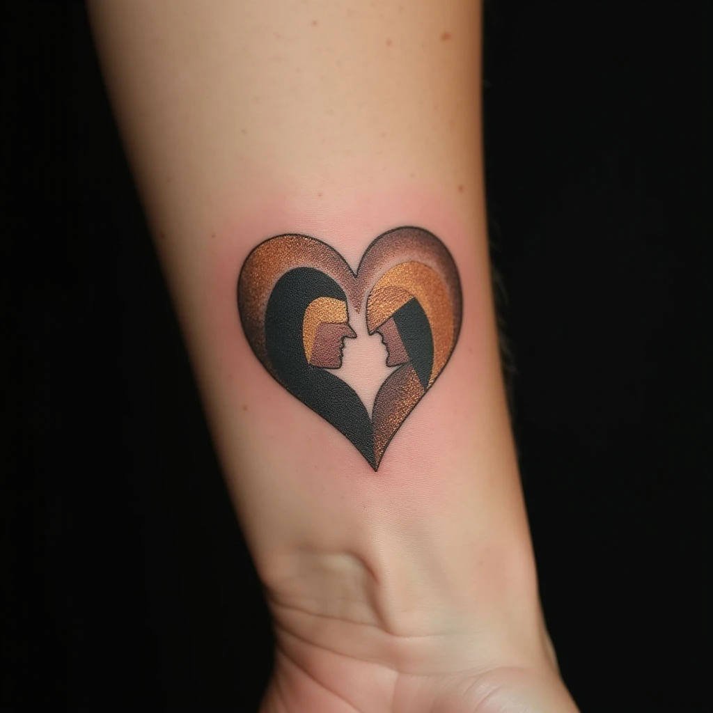 Small Geometric Brother & Sister Tattoos: A Wrist Celebration of Sibling Love