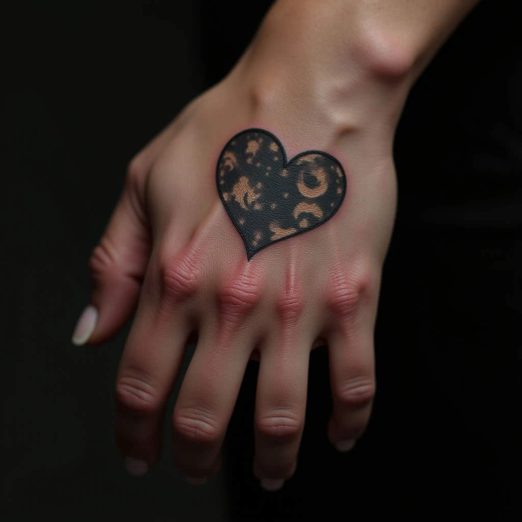 Men's Hand Tattoos for Mom: Fine Line Black & Gold Designs