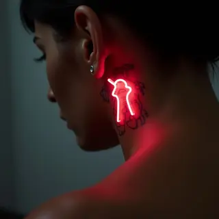 Tiny Neon Mother & Daughter Tattoos: Micro-Realism Inspiration