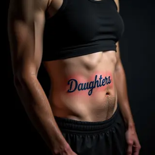 Daughter's Name Tattoo for Men: Micro-Realism Designs