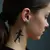 Sweet Daughter Name Tattoos for Men: New School Behind the Ear