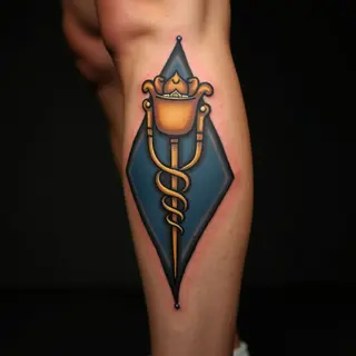 Unique Sister Tattoo Designs: New School Leg Art