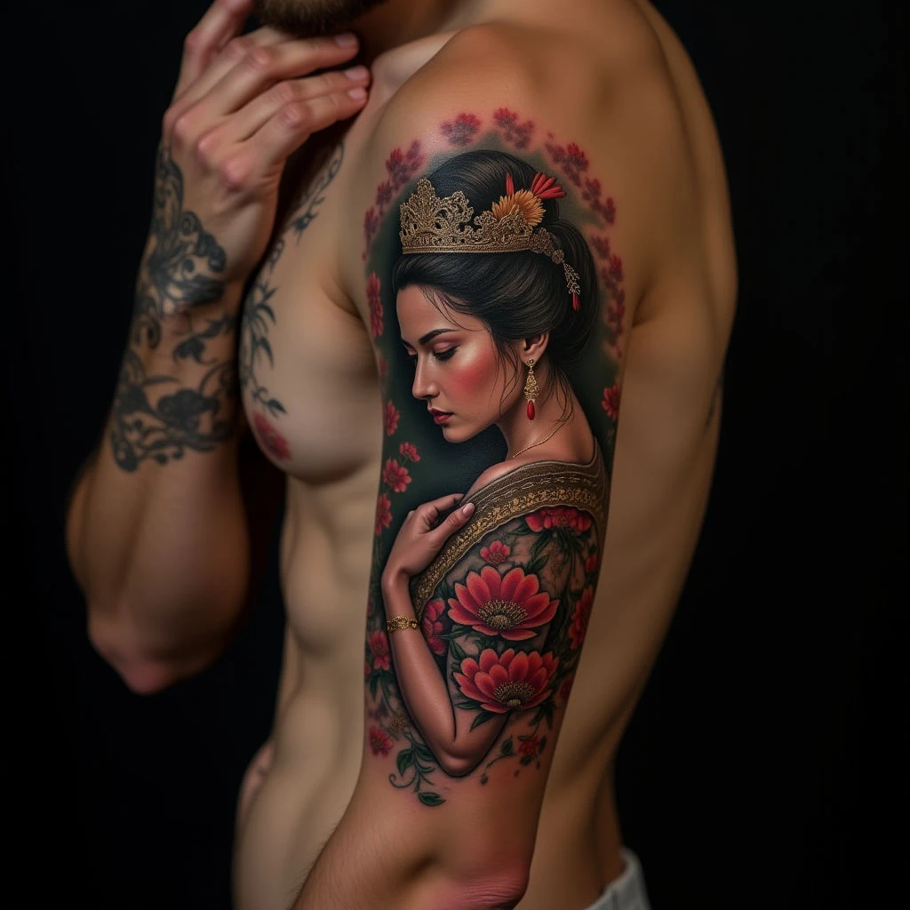 Oriental Mom Tattoos for Men: Honoring Her with Stunning Art