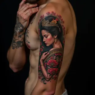 Oriental Mom Tattoos for Men: Honoring Her with Stunning Art