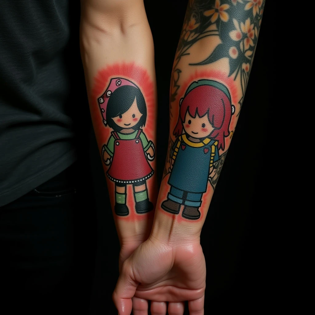 Trash Polka Sister & Brother Matching Tattoos: A Bond Forever