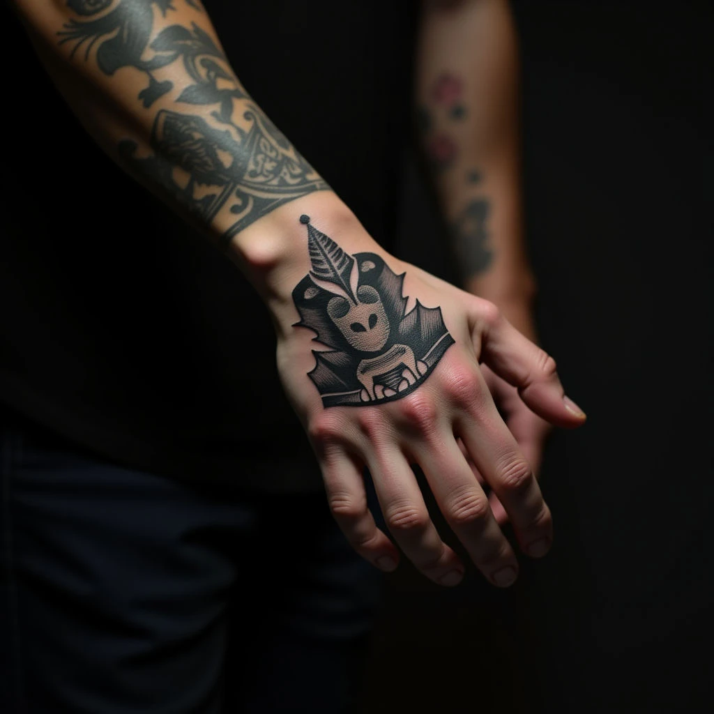 Small Realism Hand Tattoos for Boys - Father & Son Designs