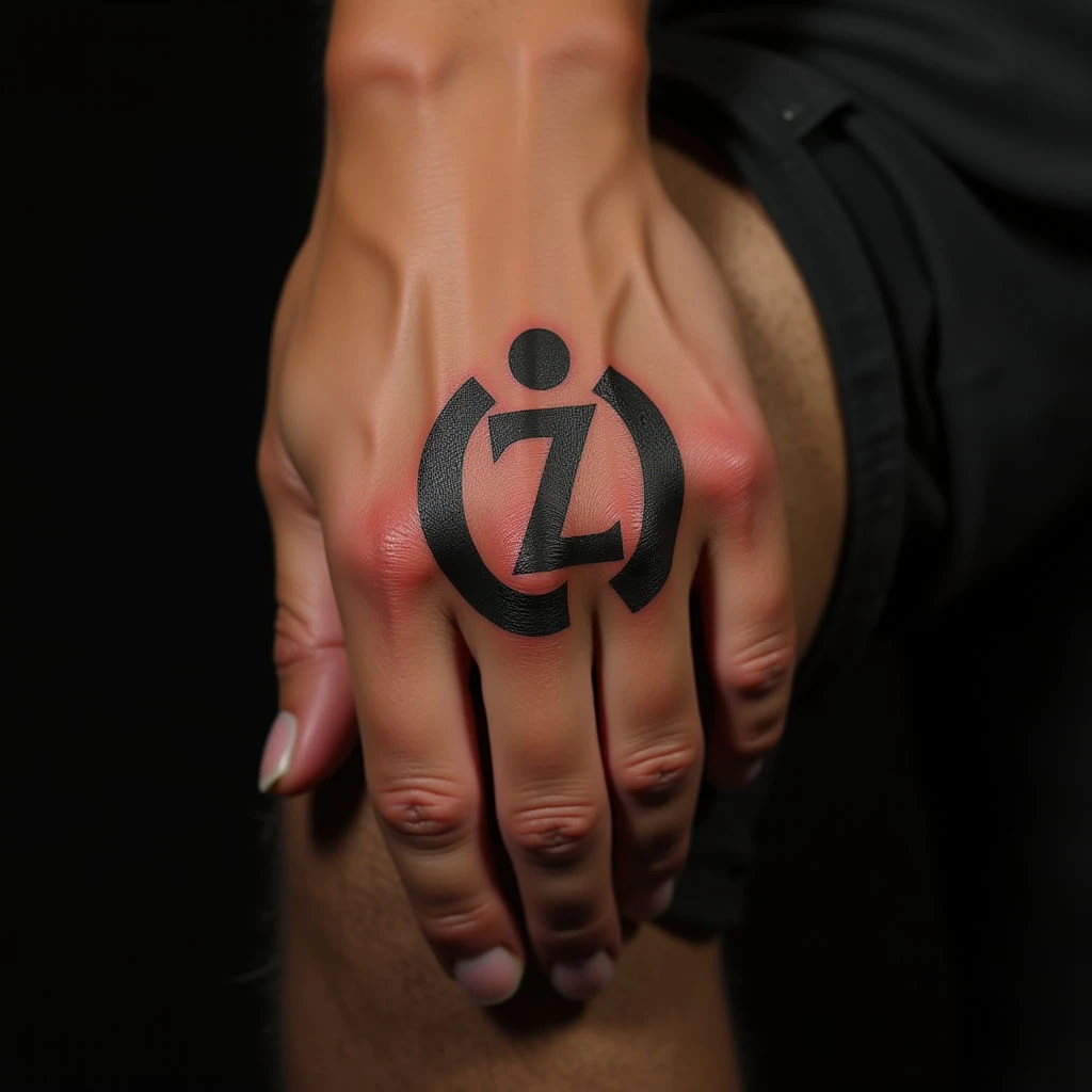 Powerful Hand Tattoos for Sons: Calligraphy Knee Designs
