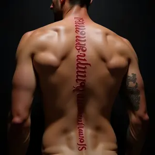 Two Sons Tattoo Ideas: Meaningful Spine Lettering Designs