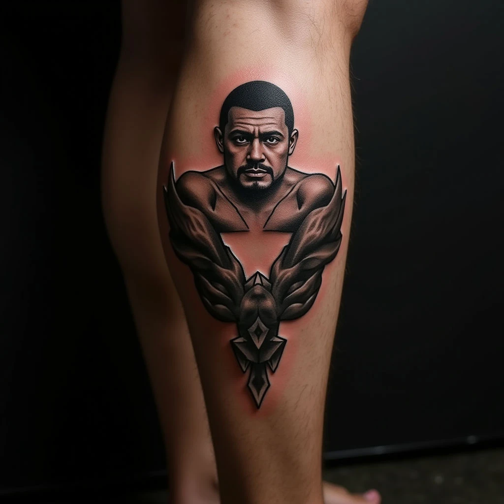 Best Friend Tattoos for Guys: Neo-Traditional Leg Designs