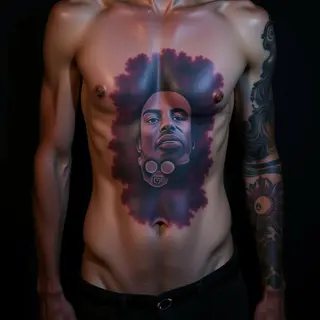 Old School Father Son Tattoos for Guys: Meaningful Stomach Designs