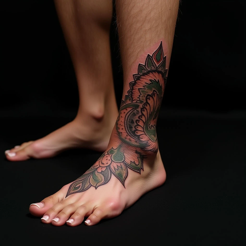 Powerful Oriental Ankle Tattoos for Sons - Father & Son Designs