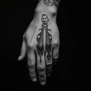 Gothic Finger Tattoos for Dad & Son: A Bond Etched in Ink