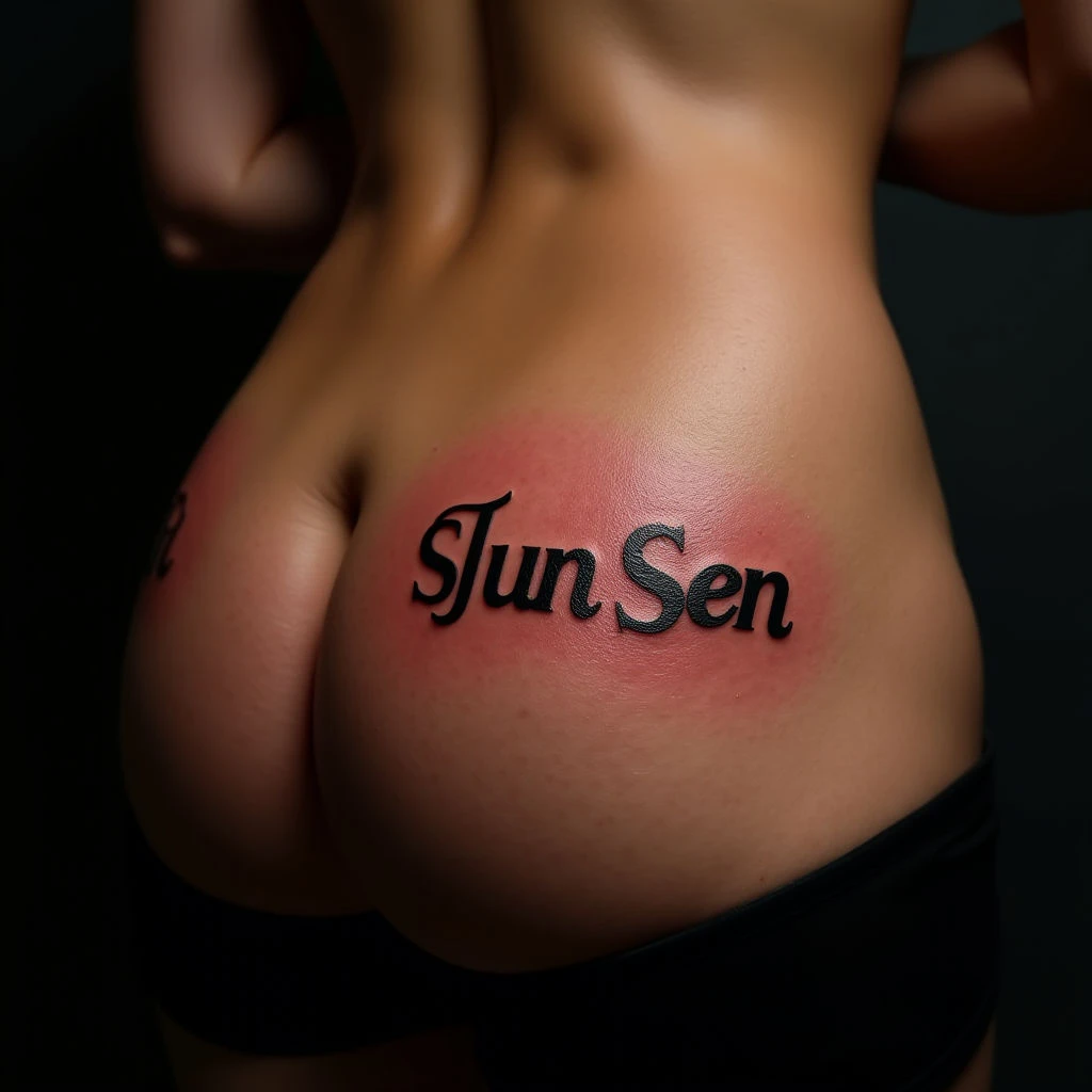 Tiny Father & Son Tattoos: Lettering Designs for the Hip