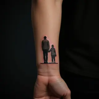 Minimalist Forearm Tattoos for Fathers & Sons: A Lasting Bond