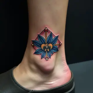 Cool New School Kids Name Ankle Tattoos For Dads