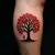 Father & Son Family Tree Tattoos: New School Leg Designs