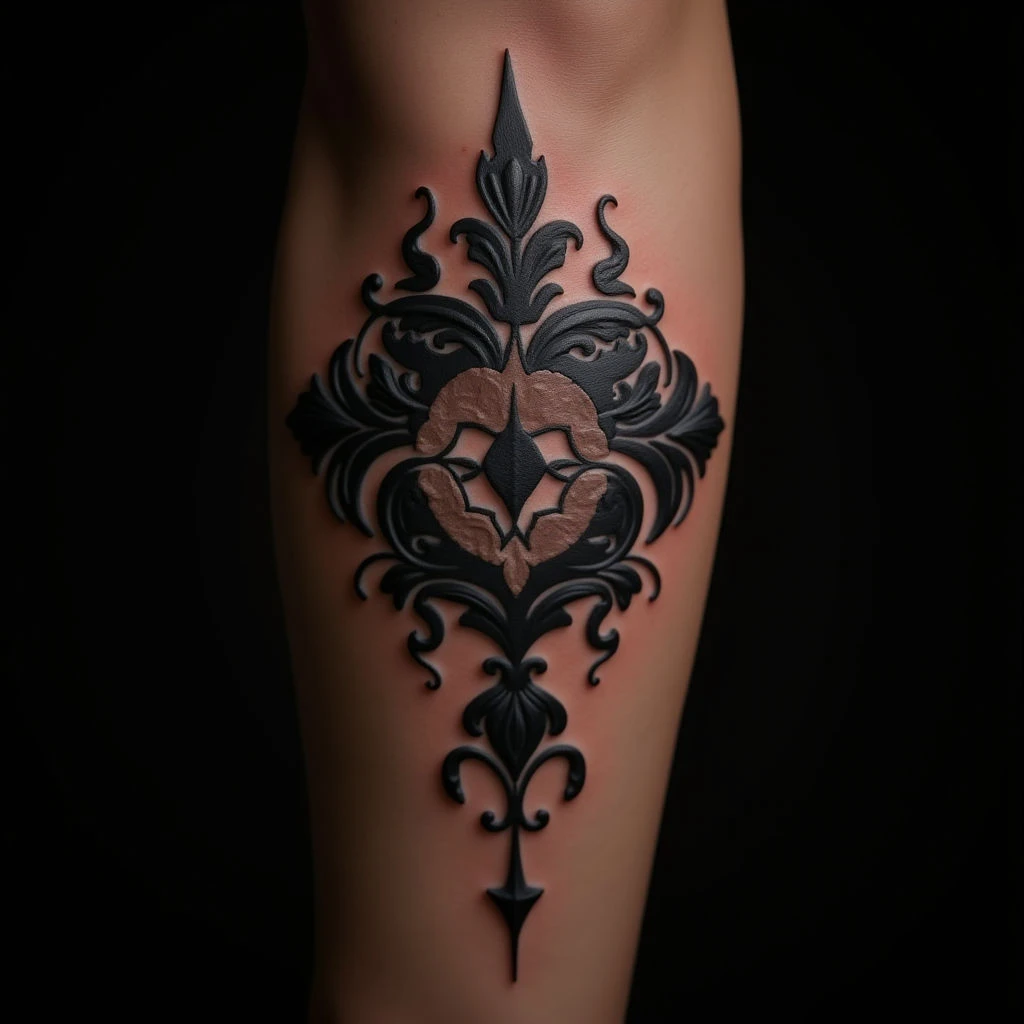 Ornamental Arm Tattoos for Dad Celebrating Son & Daughter Bonds