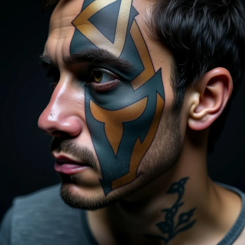 Surreal Blue & Gold Tattoos to Honor Your Son's Unique Spirit