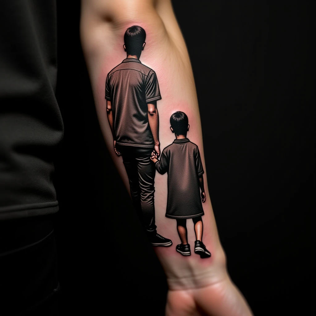 Traditional Father & Son Forearm Tattoos: A Timeless Bond
