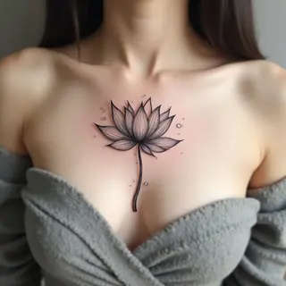 Simple Female Chest Tattoo Ideas