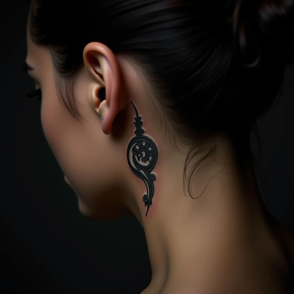 Female Tribal Tattoos Behind Ear: Meanings & Designs