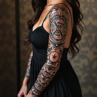 Embracing Heritage: Feminine Sleeve Tattoo Ideas Rooted in Native American Tradition
