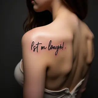 Delicate Blue Word Tattoos for Women: Fine Line Inspiration