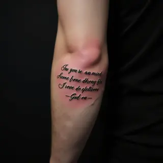 Touching Tattoo Quotes for Dad: Fine Line Forearm Designs