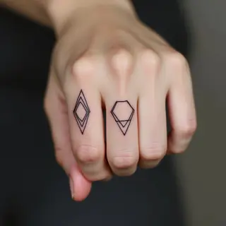 Minimalist Fine Line Ring Finger Tattoos
