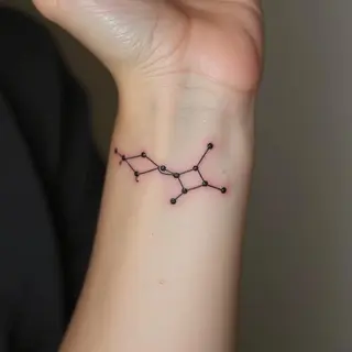 Delicate Constellation Fine Line Tattoo on Wrist
