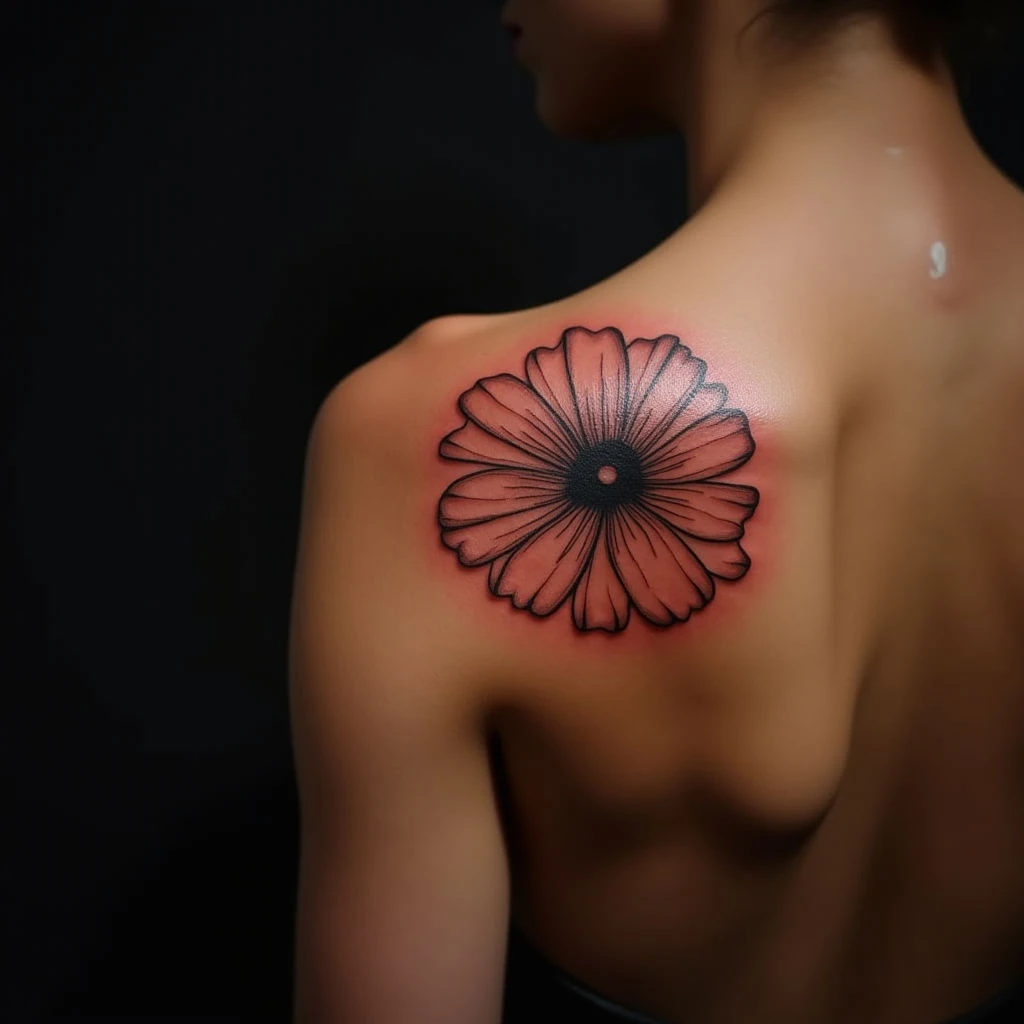 Unique Shoulder Tattoo Placement for Women - Fine Line Copper Designs