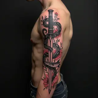 American Traditional Sleeve: A Collection of Symbols