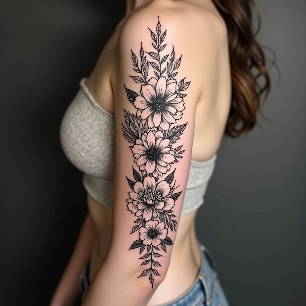 Floral Mandala Tattoo Design Inspiration