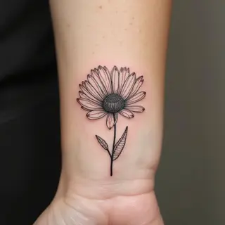 Small Flower Outline Tattoo: A Blooming Symbol of Resilience