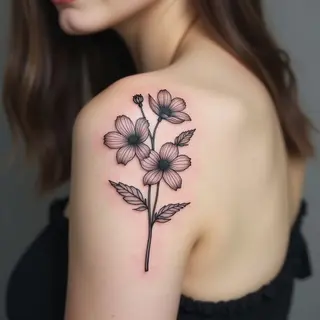 Delicate Floral Tattoo Design