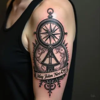 Nautical Journey Tattoo Design