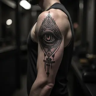 Intricate Geometric Armband Tattoo Design
