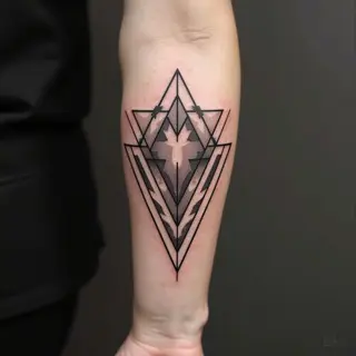 Geometric Chicano Tattoo Design for Men