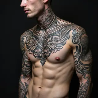 Geometric Ornamental Tattoo Design for Men