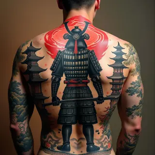 Full Back Japanese Samurai Tattoo: A Masterpiece of Ink