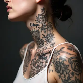Illustrative Neck Tattoos: Loyalty and Tradition