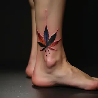 Watercolor Geometric Ankle Tattoos for Men: A Stylish Choice