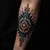 Geometric Arm Tattoo Designs: Ornamental Black & Gold Style