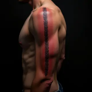 Geometric Spine Tattoos for Men: Meaningful Designs