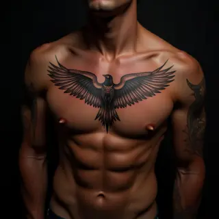 Bold Geometric Back Tattoos for Men - New School XL Brown Designs