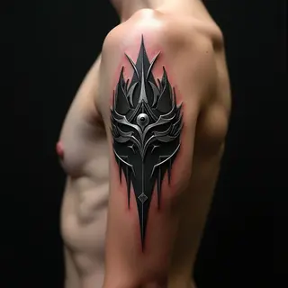Tiny Silver Biomechanical Tattoo Ideas with Meaning
