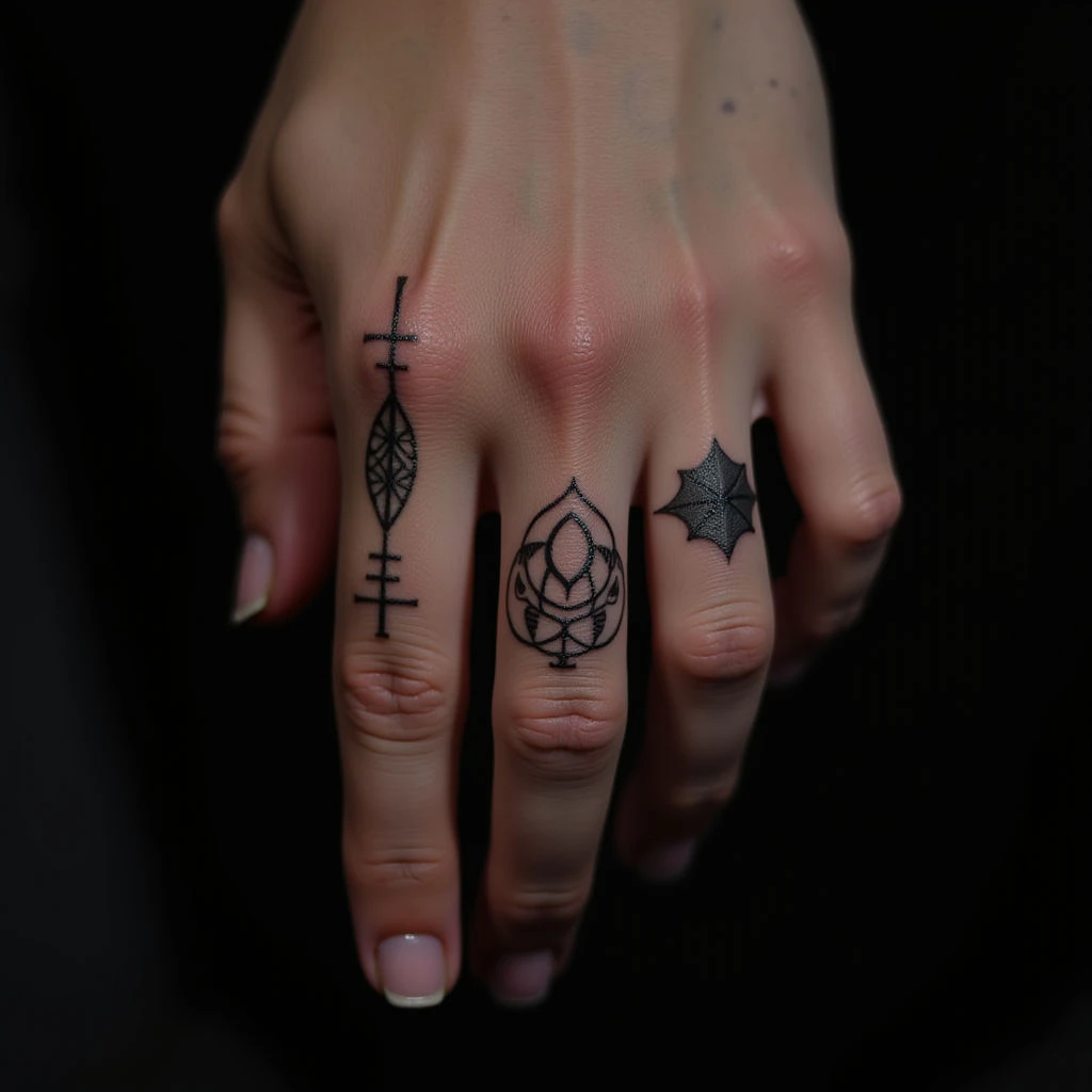 Design Your Own Multicolor Calligraphy Finger Tattoo