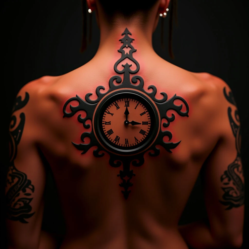 2 Stunning Clock Tattoo Designs for Women