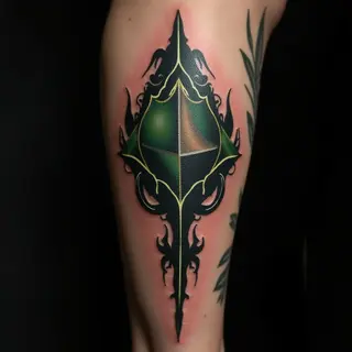 Gothic Geometric Knee Tattoos for Men: Cool & Unique Designs